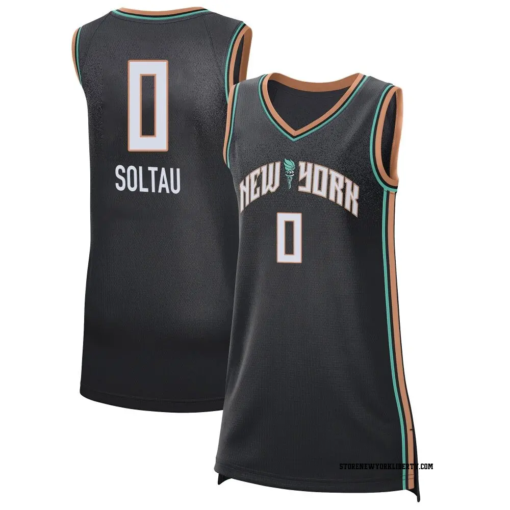 Women's Annika Soltau ＃0 Explorer Edition Victory Black New York Liberty 2021 Jersey