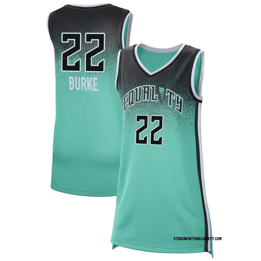 Women's Kennedy Burke ＃22 Rebel Edition Victory New York Liberty Mint 2023 Jersey